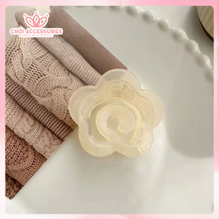 Cặp tóc nữ, kẹp tóc nhựa màu trắng ngà giả đá nhiều mẫu Chồi accessories K068