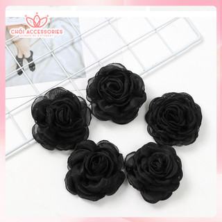 Cài áo nữ, vest hoa hông voan lưới thanh lịch nhiều màu Chồi accessories CA70