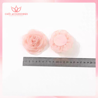 Cài áo nữ, vest hoa hông voan lưới thanh lịch nhiều màu Chồi accessories CA70