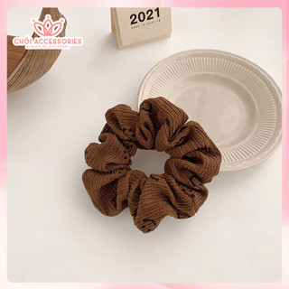 Buộc tóc, scrunchies vải gân hình icon mặt cười nhiều màu thanh lịch Chồi accessories K344