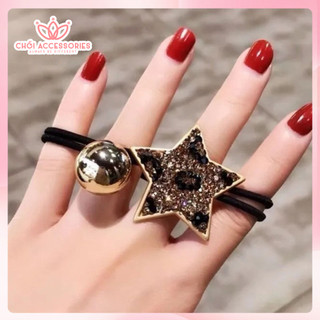 Dây buộc tóc đính đá sáng lấp lánh nhiều mẫu thời trang Chồi accessories K001