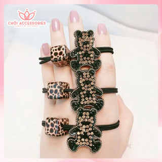 Dây buộc tóc đính đá sáng lấp lánh nhiều mẫu thời trang Chồi accessories K001