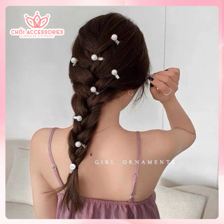 Set Kẹp Tóc Nơ Hạt Trai, Kẹp Tóc Hạt Trai Chồi accessories Phong Cách Đơn Giản Gọn Gàng Dành Cho Bạn Nữ K171