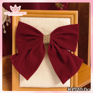 Tổng hợp các mẫu kẹp tóc nơ nhung đen, nơ nhung đỏ Chồi accessories mới nhất Y037