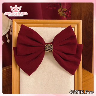 Tổng hợp các mẫu kẹp tóc nơ nhung đen, nơ nhung đỏ Chồi accessories mới nhất Y037