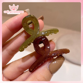 Set 2C Kẹp mái chéo nhựa mini nhiều màu Chồi accessories phong cách dễ thương dành cho bạn gái K326