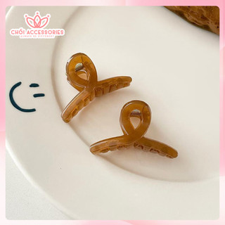 Set 2C Kẹp mái chéo nhựa mini nhiều màu Chồi accessories phong cách dễ thương dành cho bạn gái K326