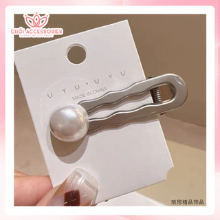 Set 2c Kẹp tóc kim loại đính hạt trai Chồi accessories phong cách hàn quốc cho bạn nữ K214