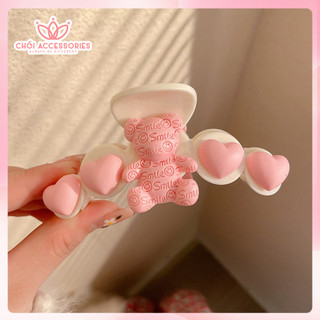 Cặp tóc dài gắn nhiều hình màu hồng Chồi accessories phong cách nữ tính cho bạn nữ K144
