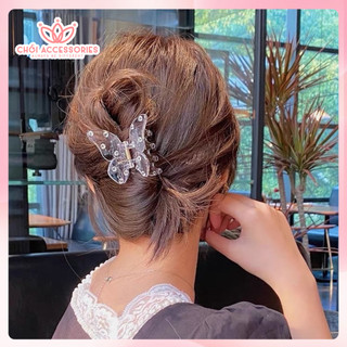 Kẹp tóc nữ, Cặp tóc trong suốt hình xinh xắn Chồi accessories phong cách tiểu thư cho bạn gái K043