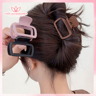 Cặp tóc càng cua nhựa vuông nhiều màu Chồi accessories phong cách nữ tính Hàn Quốc cho các bạn nữ - K239