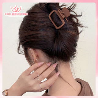 Cặp tóc càng cua nhựa vuông nhiều màu Chồi accessories phong cách nữ tính Hàn Quốc cho các bạn nữ - K239