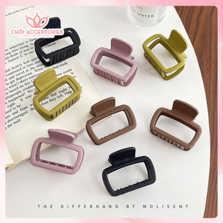 Cặp tóc càng cua nhựa vuông nhiều màu Chồi accessories phong cách nữ tính Hàn Quốc cho các bạn nữ - K239