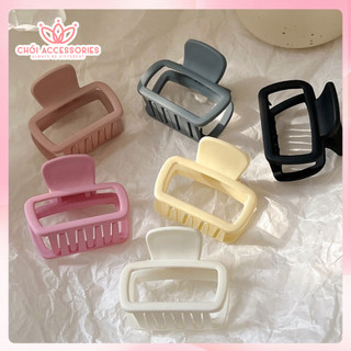 Cặp tóc càng cua nhựa vuông nhiều màu Chồi accessories phong cách nữ tính Hàn Quốc cho các bạn nữ - K239
