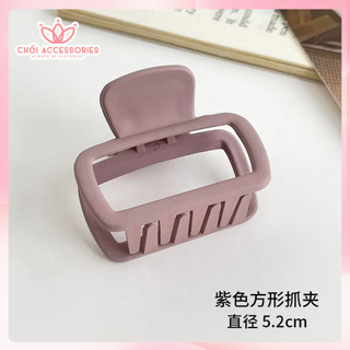 Cặp tóc càng cua nhựa vuông nhiều màu Chồi accessories phong cách nữ tính Hàn Quốc cho các bạn nữ - K239