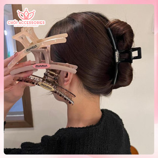 Cặp tóc nhựa bản to 13CM đính chữ min Chồi accessories cho bạn gái K243