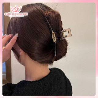 Cặp tóc nhựa bản to 13CM đính chữ min Chồi accessories cho bạn gái K243
