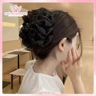 Tổng Hợp Các Mẫu Kẹp Tóc Voan Bong Bóng Nhiều Lớp Phồng Tóc Đính Đá Dễ Thương Làm Dày Tóc Y334