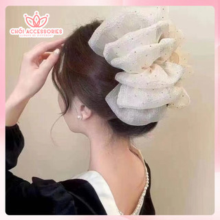 Tổng Hợp Các Mẫu Kẹp Tóc Voan Bong Bóng Nhiều Lớp Phồng Tóc Đính Đá Dễ Thương Làm Dày Tóc Y334