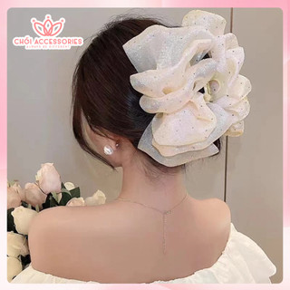 Tổng Hợp Các Mẫu Kẹp Tóc Voan Bong Bóng Nhiều Lớp Phồng Tóc Đính Đá Dễ Thương Làm Dày Tóc Y334