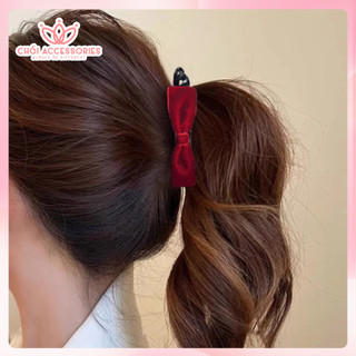 Kẹp tóc dọc nơ nhung làm phồng tóc nhiều mẫu thời trang Y326