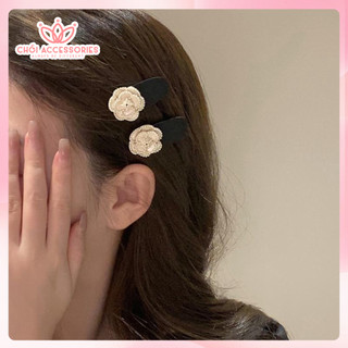Kẹp tóc nhung đính đá, kẹp tóc mái Chồi accessories phong cách nữ tính K240