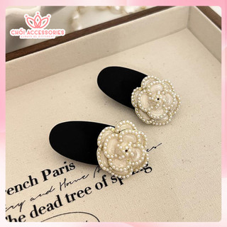 Kẹp tóc nhung đính đá, kẹp tóc mái Chồi accessories phong cách nữ tính K240