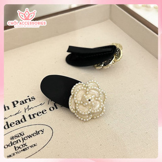 Kẹp tóc nhung đính đá, kẹp tóc mái Chồi accessories phong cách nữ tính K240
