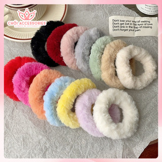 Set 2c buộc tóc scrunchies lông bản nhỏ Chồi accessories dành cho các bạn nữ K048