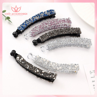 Cặp tóc dọc chuối đính đá lấp lánh Chồi accessories phong cách tiểu thư sang chảnh cho bạn nữ K075
