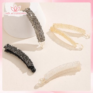 Cặp tóc dọc chuối đính đá lấp lánh Chồi accessories phong cách tiểu thư sang chảnh cho bạn nữ K075