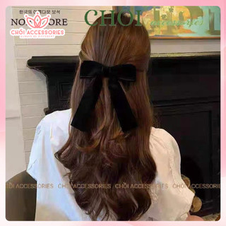 Dây buộc tóc nơ nhung 2 tầng rủ dài cho bạn nữ Y329