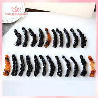 Kẹp tóc, Cặp tóc dọc nhiều mẫu màu đen Chồi accessories phong cách xinh xắn gọn gàng cho các bạn nữ K398