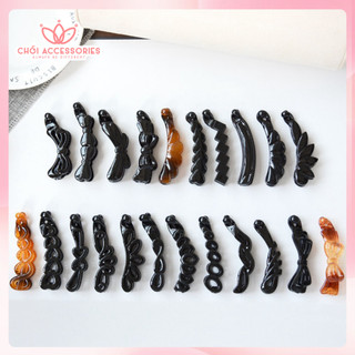 Kẹp tóc, Cặp tóc dọc nhiều mẫu màu đen Chồi accessories phong cách xinh xắn gọn gàng cho các bạn nữ K398