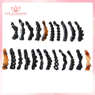 Kẹp tóc, Cặp tóc dọc nhiều mẫu màu đen Chồi accessories phong cách xinh xắn gọn gàng cho các bạn nữ K398