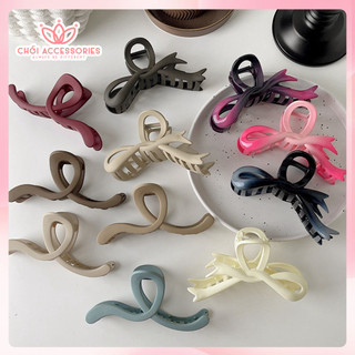 Cặp tóc nhựa lì 13cm dáng lượn Chồi accessories phong cách tiểu thư cho bạn gái K279