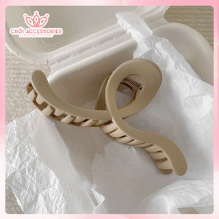 Cặp tóc nhựa lì 13cm dáng lượn Chồi accessories phong cách tiểu thư cho bạn gái K279