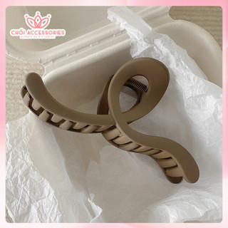 Cặp tóc nhựa lì 13cm dáng lượn Chồi accessories phong cách tiểu thư cho bạn gái K279
