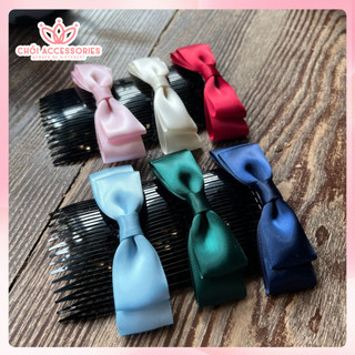 Xược tóc đính nơ 2 tầng nhiều màu Chồi accessories phong cách nữ tính cho bạn gái Y323