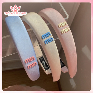 Bờm tóc xốp đính chữ nhiều màu sắc Chồi accessories phong cách đáng yêu cho bạn nữ K227