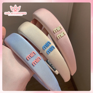 Bờm tóc xốp đính chữ nhiều màu sắc Chồi accessories phong cách đáng yêu cho bạn nữ K227