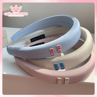 Bờm tóc xốp đính chữ nhiều màu sắc Chồi accessories phong cách đáng yêu cho bạn nữ K227