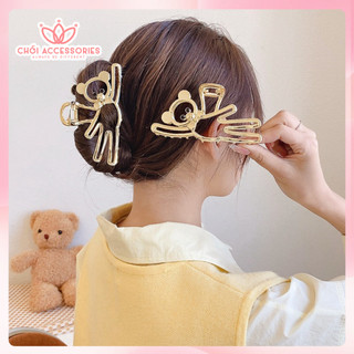 Cặp tóc kim loại hình gấu dễ thương Chồi accessories phong cách đáng yêu xinh xắn cho bạn nữ K047