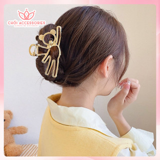 Cặp tóc kim loại hình gấu dễ thương Chồi accessories phong cách đáng yêu xinh xắn cho bạn nữ K047
