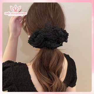 Scrunchies ren to xòe nhiều lớp mềm mại, sang chảnh cho bạn gái K010
