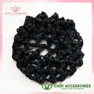 Chụp lưới búi tóc, búi lưới tóc phụ kiện công sở để gắn cùng cặp có màu nâu Chồi accessories H22