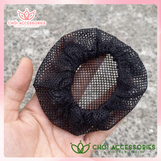 Chụp lưới búi tóc, búi lưới tóc phụ kiện công sở để gắn cùng cặp có màu nâu Chồi accessories H22