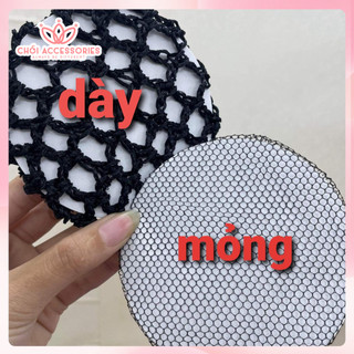 Chụp lưới búi tóc, búi lưới tóc phụ kiện công sở để gắn cùng cặp có màu nâu Chồi accessories H22