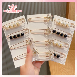 Cài áo ngọc trai nhân tạo, cài khăn hoa nhiều mẫu thanh lịch thời trang Chồi accessories CA67