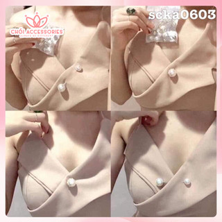 Cài áo ngọc trai nhân tạo, cài khăn hoa nhiều mẫu thanh lịch thời trang Chồi accessories CA67